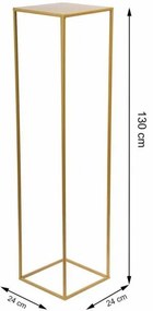 Virágállvány 130x24 cm arany színben