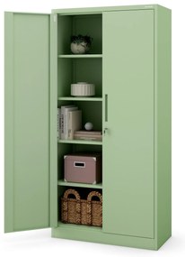 Irodai szekrény, 900 x 1850 x 400 mm, Fresh Style: pasztellzöld