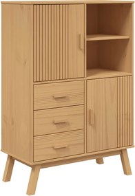 vidaXL OLDEN tömör fenyőfa magasszekrény 85 x 43 x 125 cm