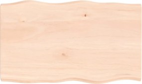 vidaXL asztallap 100x60x(2-4) cm kezeletlen tömör fa élőszegélyes