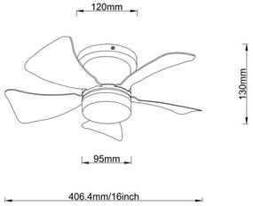 Globo 03609W - HINES dimmelhető LED mennyezeti ventilátor LED/10W/230V + távirányító fehér