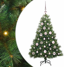 vidaXL Mű karácsonyfa 150 LED-del állvánnyal Zöld 120 cm PE és PVC