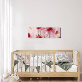Kép - Eprek buborékokban (órával) (90x30 cm)