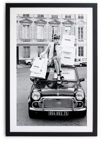 Chanel fekete-fehér plakát, 40 x 30 cm - Velvet Atelier