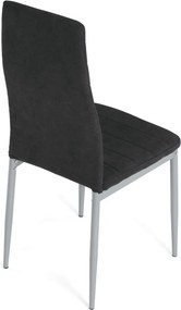 Jídelní židle, černá, látka, DCL-V5031 BK2