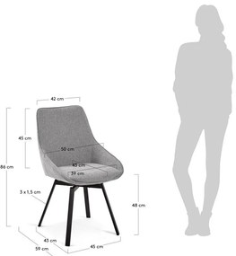Szürke étkezőszék Jenna – Kave Home