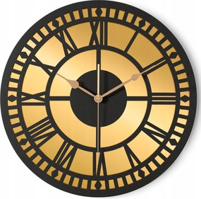 Dekoratív Falióra,elegáns,tükör,arany,római Számok,glamour