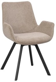 Bézs kárpitozott étkezőfotel szett 2 db-os Norwell – Rowico