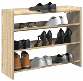 sonoma tölgy színű szerelt fa cipőtartó 80x25x62 cm