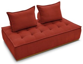 Téglavörös zsenília kanapé 175 cm Elisa – Bobochic Paris