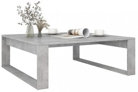 betonszürke szerelt fa dohányzóasztal 100 x 100 x 35 cm