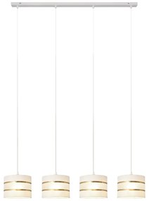 Csillár zsinóron HELEN 4xE27/15W/230V fehér/arany