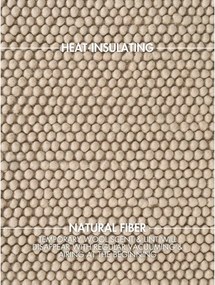 Bézs kézi szövésű gyapjú kerek szőnyeg ø 200 cm Richmond Diana – Ted Baker