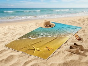 Gyorsan száradó XL strandfürdőlepedő SOLMARE színes 100 x 180 cm, 100% mikroszál