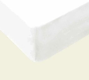 Fehér pamut jersey gumis lepedő szállodai használatra 140/160*200 cm-es matracra 10 db-os csomag