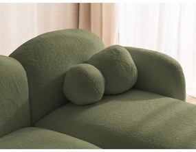 Zöld buklé sarokkanapé (jobb oldali-heverő résszel) Orbit – Ropez