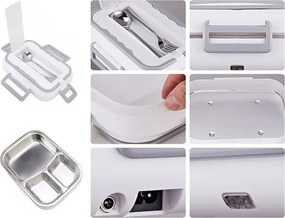 Ételmelegítő doboz - 12V/220V - fehér