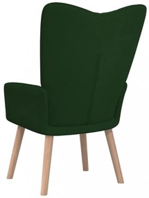 sötétzöld bársony pihenőszék