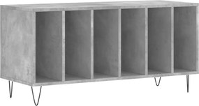 vidaXL betonszürke szerelt fa hanglemezszekrény 100 x 38 x 48 cm