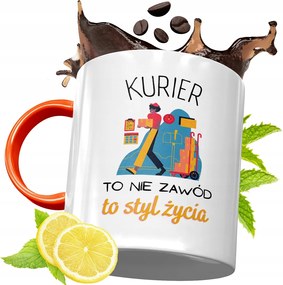 Narancssárga Bögre Futárnak Születésnapi Ajándék fényképes nyomtatással