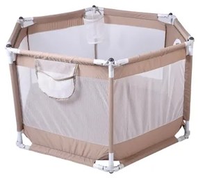 Játékkerítés 120 cm barna színben