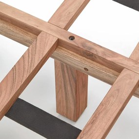 Natúr színű mangófa franciaágy ágyráccsal 160x200 cm Licia – Kave Home