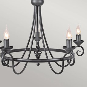 Elstead Lighting HARLECH HR5-BLACK Csillár 5x60W/E14