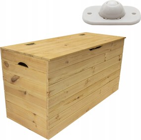 Nagy Fa Kerti Láda 100x40x50 cm 200L Tároló Kerekek