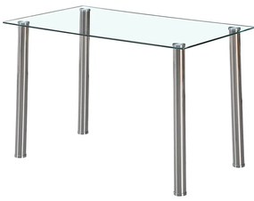 Berna 120 cm szögletes üveg étkezőasztal