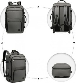 Szürke nagy kapacitású utazótáska repülőre "Explorer"