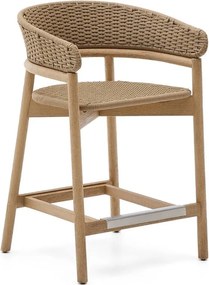 Natúr színű tömörfa kerti bárszék Arinella – Kave Home