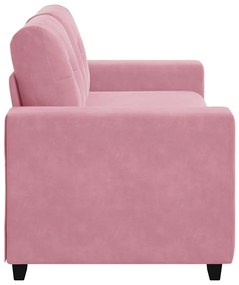 vidaXL rózsaszín bársony loveseat kanapé 140 cm