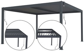 Bioklimatikus pergola G21 Austin 4x4 m, antracit színű alumínium