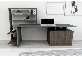 Íróasztal Melis - Walnut, Anthracite