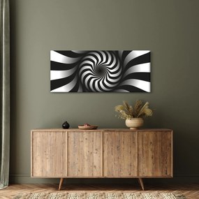 Absztrakt kép egy fekete-fehér spirál (120x50 cm)