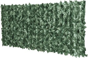 Outsunny Mesterséges Sövény Magánélet Védőernyő, UV Védelem, Zöld Erkély Magánélet Védőernyő, Kerítés Magánélet Védőernyő Levéllel, Sövény Kerítés, Me