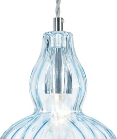 MAYTONI MOD238-PL-01-BL EUSTOMA Modern Függesztett Lámpa Kék, Nikkel E14 IP20