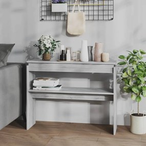 szürke sonoma színű szerelt fa tálalóasztal 102 x 30 x 80 cm