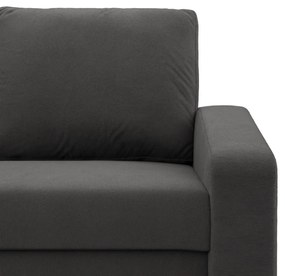 Zeus sarokkanapé, 1 ágyneműtartóval, döntött kartámasz, szövet anyag, univerzális oldal, bonell töltet, szürke