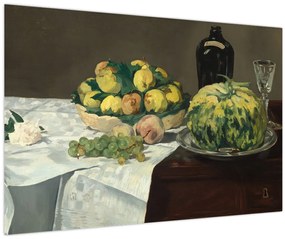 Kép - Edouard Manet, Still Life with Melon and Peaches, reprodukciók (90x60 cm)