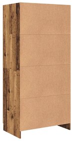 Ruhásszekrény polcokkal Öreg fa 82.5 x 51.5 x 180 cm Faanyag