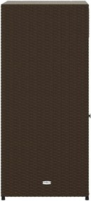 vidaXL barna polyrattan kerti tárolószekrény 55 x 55 x 111 cm
