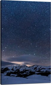 Vászonkép Kozmosz Természet Hegyek a hóban Természet Csillagászat 60x100