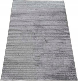 Modern plüss szőnyeg 160x230cm rövid puha sörtékkel,szürke szín