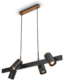 Briloner 4059045 - ERA kábeles csillár 4xGU10/10W/230V fekete