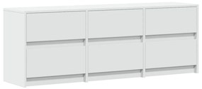 fehér szerelt fa TV-szekrény LED-ekkel 140 x 34 x 50 cm