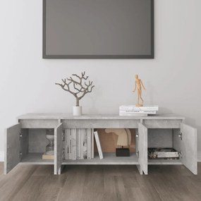 betonszürke szerelt fa TV-szekrény 120x30x40,5 cm