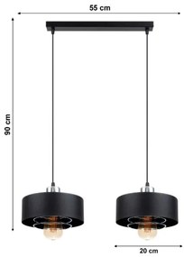 Csillár zsinóron VEST 2xE27/60W/230V