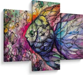 Kép - színes hal (90x60 cm)