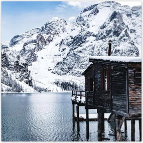 Poszterek 100x100 Téli kilátás a hegyekkel